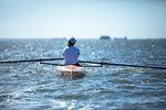 Bow view of the Surge Coastal Rower on the Severn River, Maryland Thumbnail