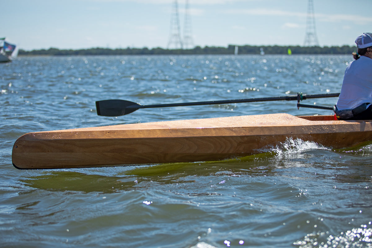 Closeup of the Surge Coastal Rower bow