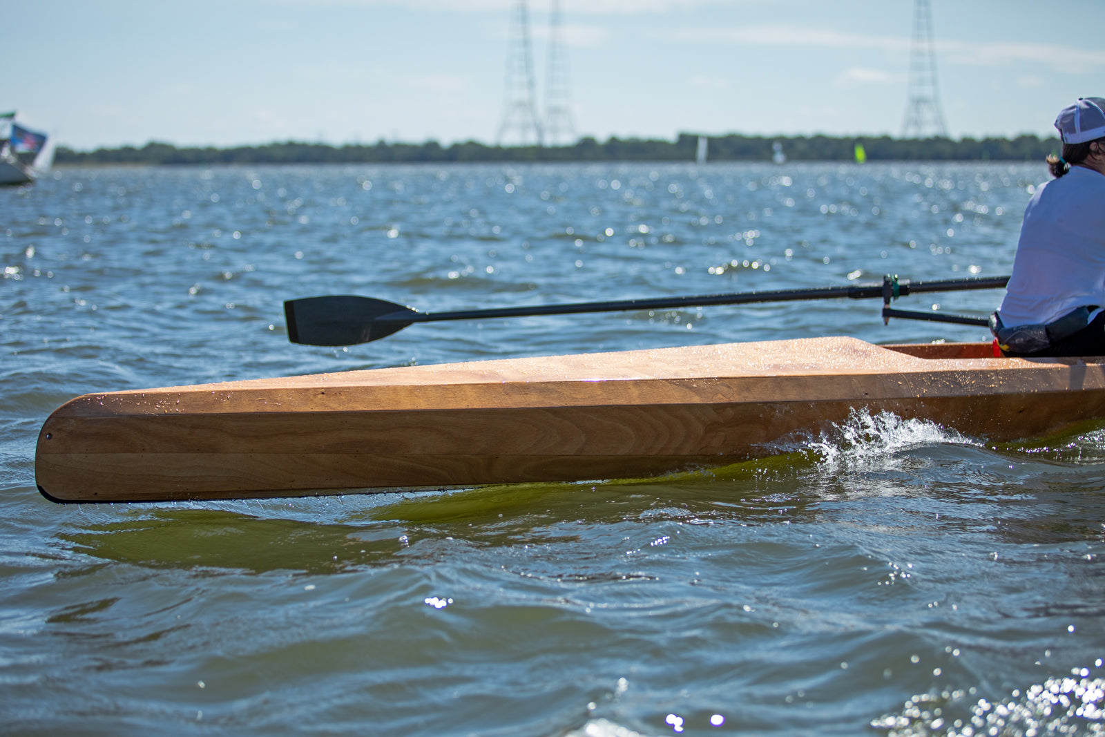 Closeup of the Surge Coastal Rower bow