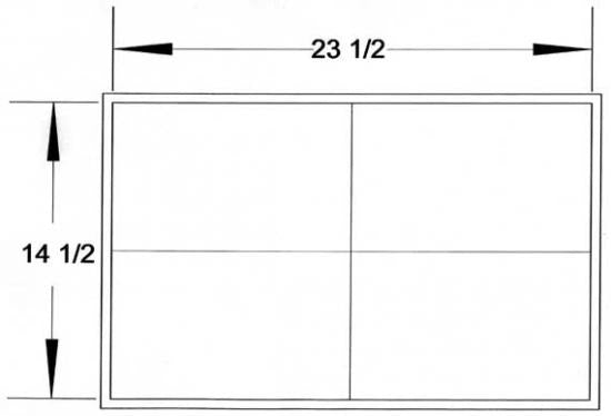 If you are building the Shearwater 14 Hybrid indoors, make sure you have a window or door of this much room to get it outside when the hull is complete (measurements in inches).