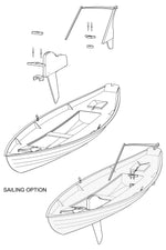 Southwester Dory Sailing Option 3D Drawing Thumbnail