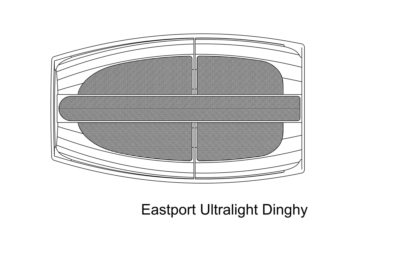 Seadek non-skid layout for the Eastport Ultralight Dinghy