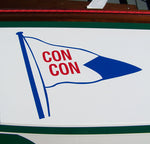 Custom Vinyl Boat Lettering - Blue Thumbnail