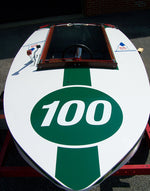 Custom Vinyl Boat Lettering - Green Thumbnail