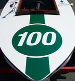 Custom Vinyl Boat Lettering - Green Thumbnail