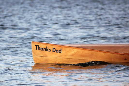 Custom Vinyl Boat Lettering - Dark Blue