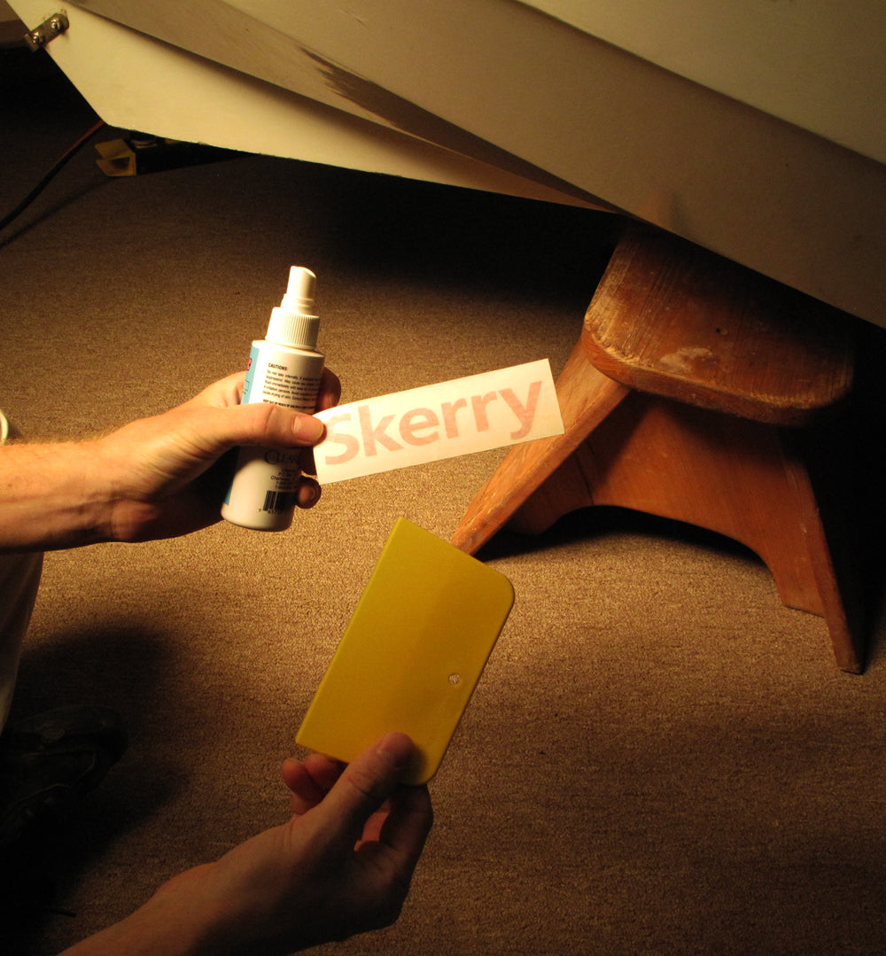 Custom Vinyl Boat Lettering - Yellow