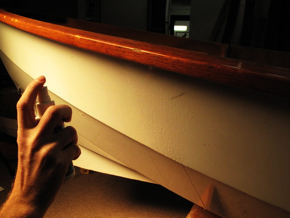 Custom Vinyl Boat Lettering - Blue