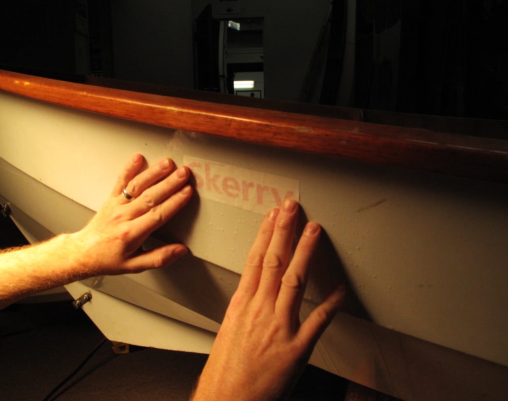 Custom Vinyl Boat Lettering - Gold
