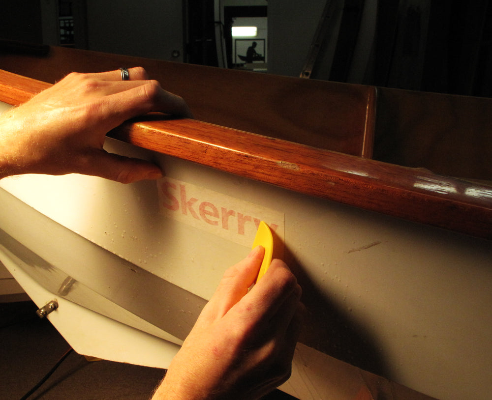 Custom Vinyl Boat Lettering - Gold
