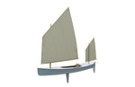 Waterlust Sailing Canoe - main and mizzen sail profile Thumbnail