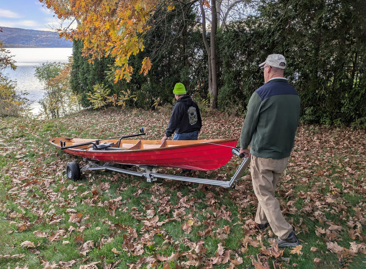Annapolis Wherry Tandem on a Trailex Adjustable Hand Dolly