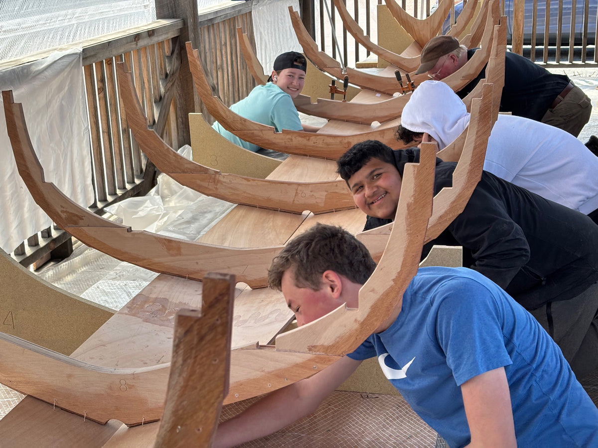 Whitby Pilot Gig being built in Freeport, ME. Photo taken by Alex A.
