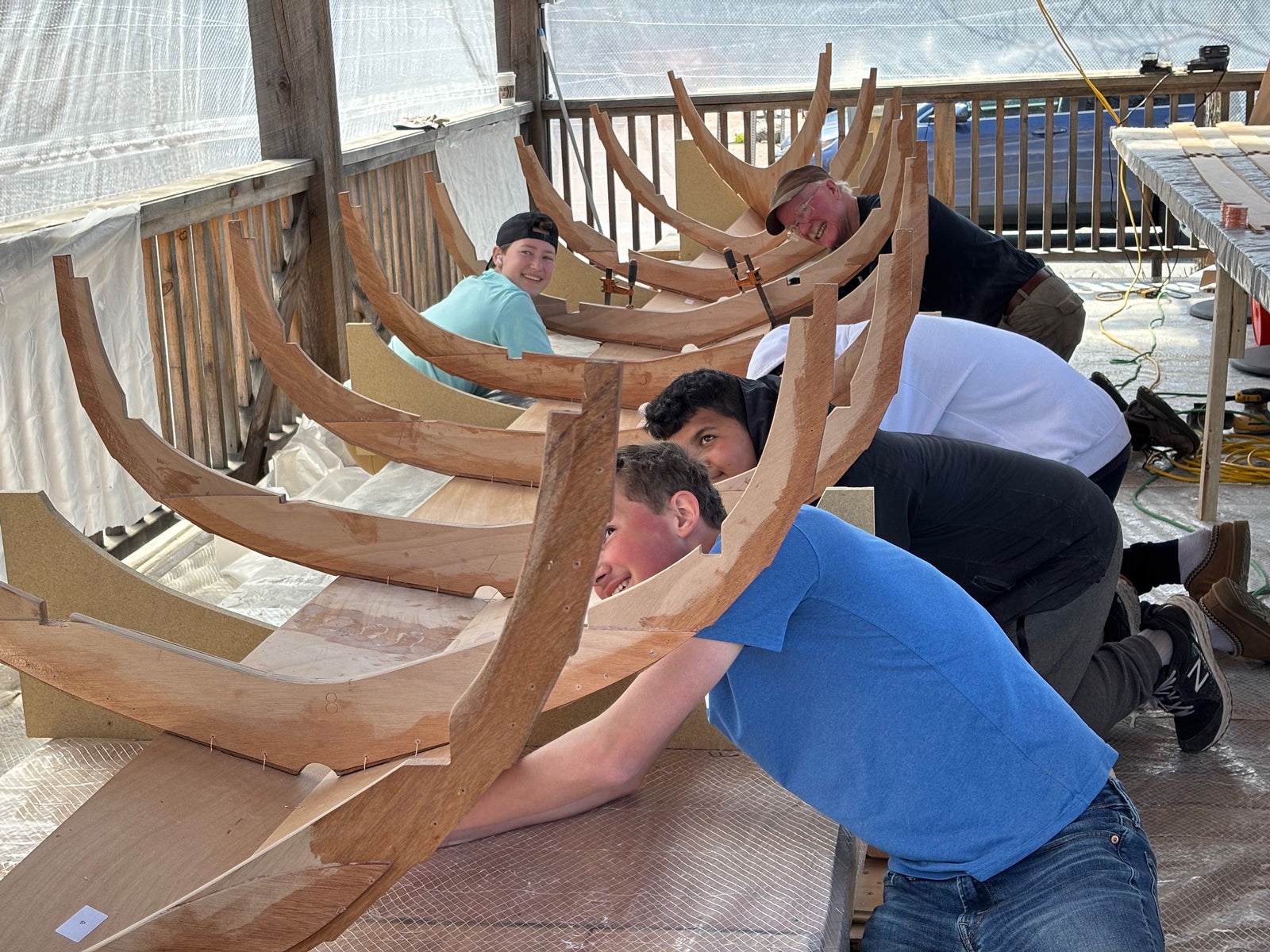 Whitby Pilot Gig being built in Freeport, ME. Photo taken by Alex A.