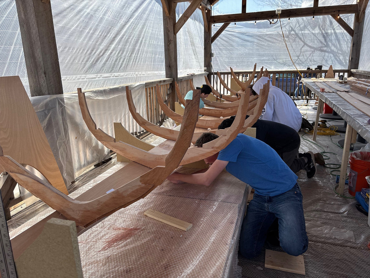 Whitby Pilot Gig being built in Freeport, ME. Photo taken by Alex A.