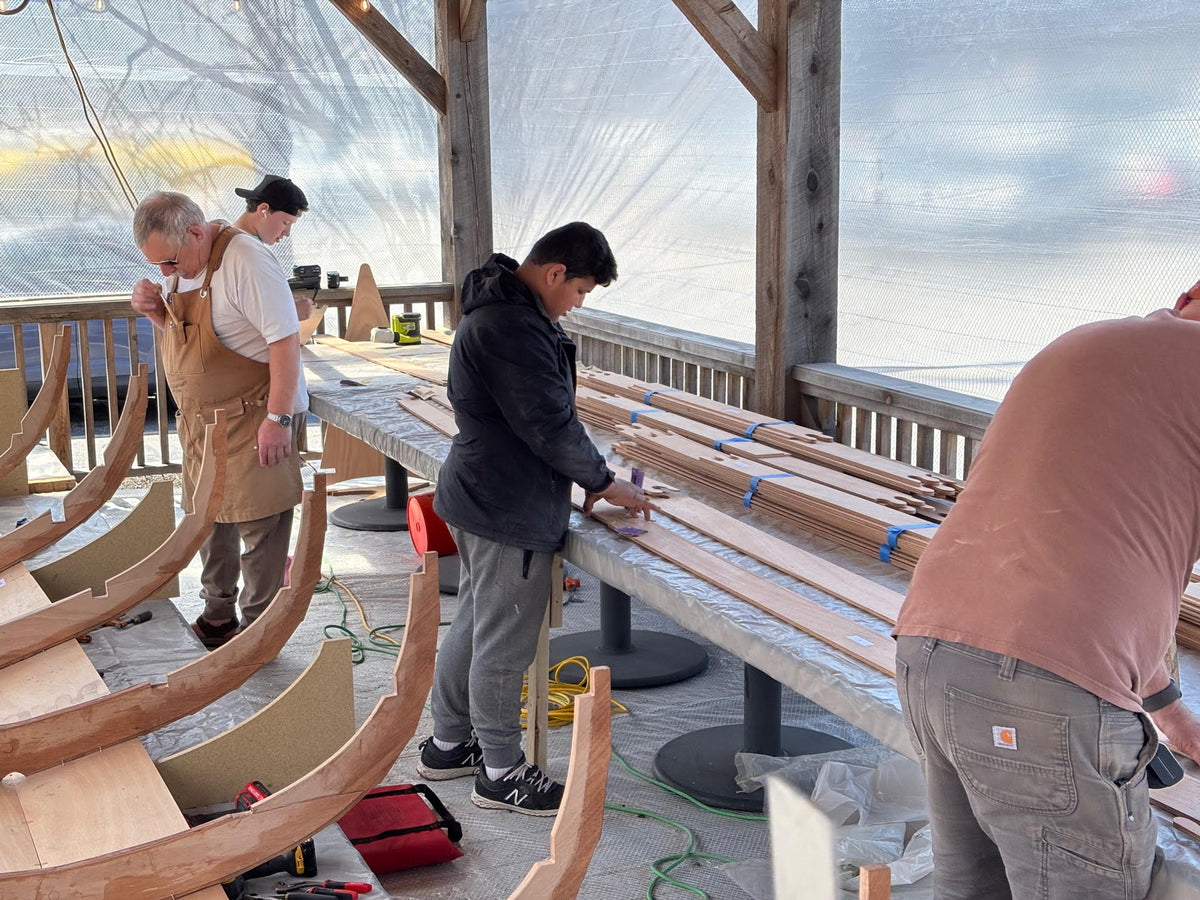 Whitby Pilot Gig being built in Freeport, ME. Photo taken by Alex A.