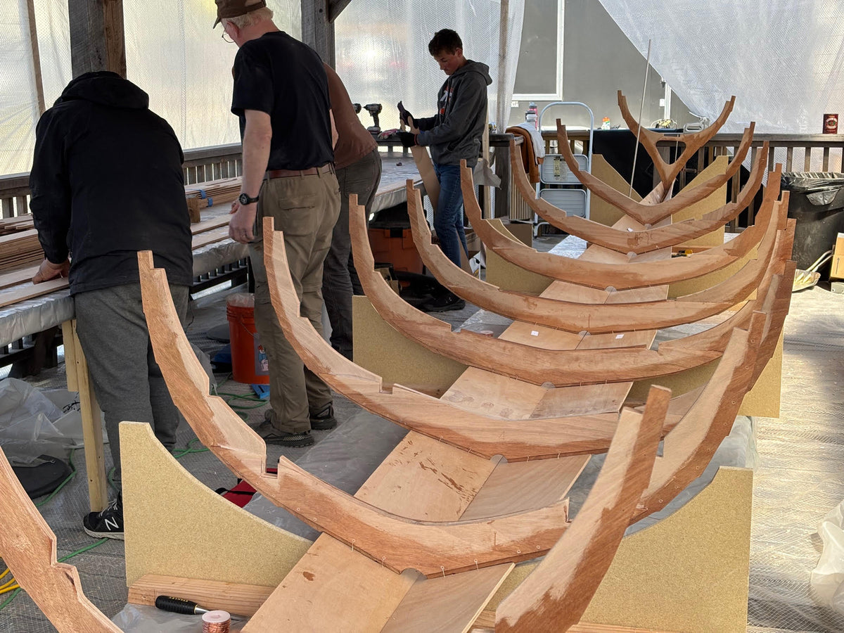 Whitby Pilot Gig being built in Freeport, ME. Photo taken by Alex A.