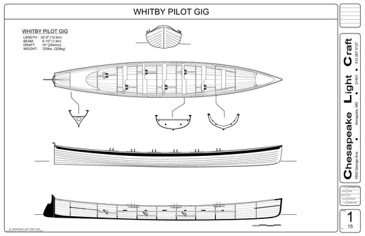 Whitby Pilot Gig plans drawing