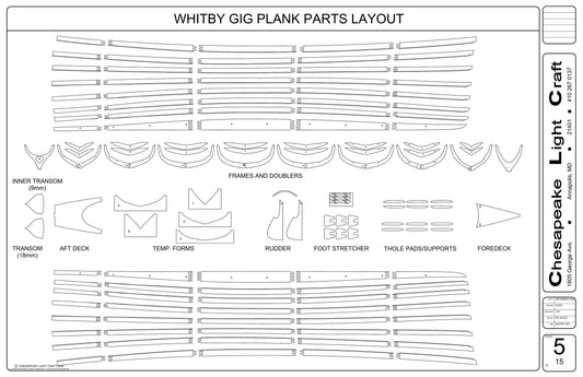 Whitby Pilot Gig Wood Parts Only Kit