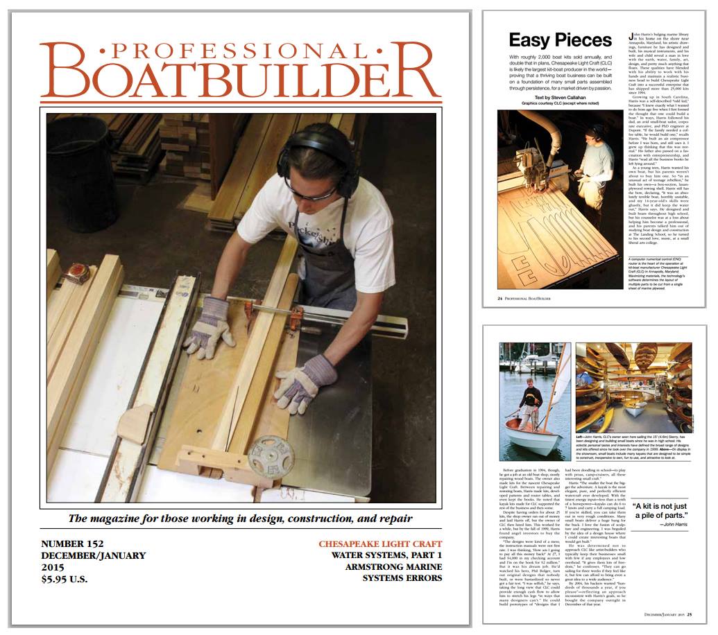 Professional Boatbuilder Magazine Features Chesapeake Light Craft