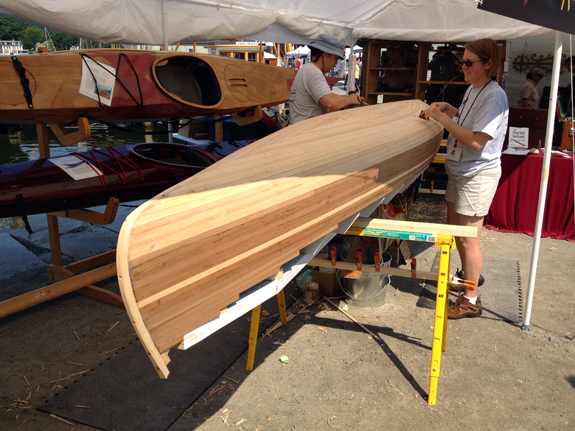Nick Schade Strip Planked Canoe