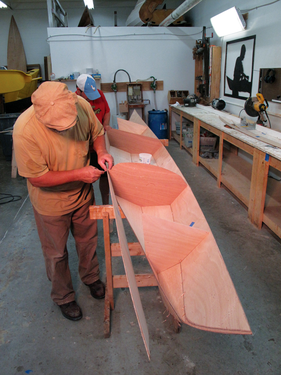 How do you build a wooden boat - stitching hull