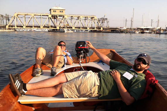 Evening Cruise down the Mystic River in the Peeler Power Skiff