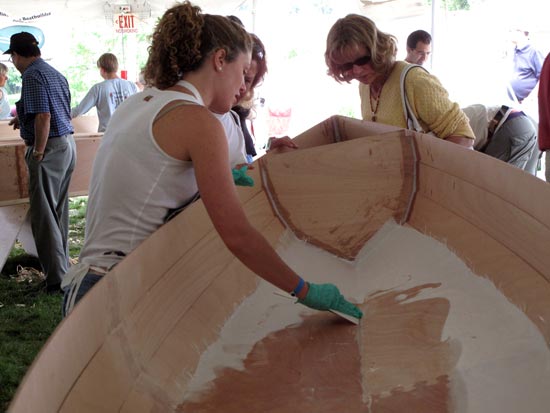 Family Boatbuilding at the WoodenBoat Show 2011