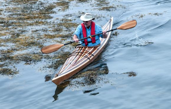 Shearwater 17 Hybrid Sea Kayak: Beautiful Cedar Strip Decks,  High-Performance Hulls!