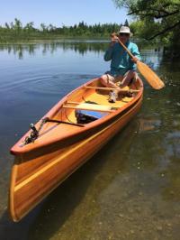 The [Mystic River] Canoe handled wonderfully with Pam in the front and me in the back relaxing!